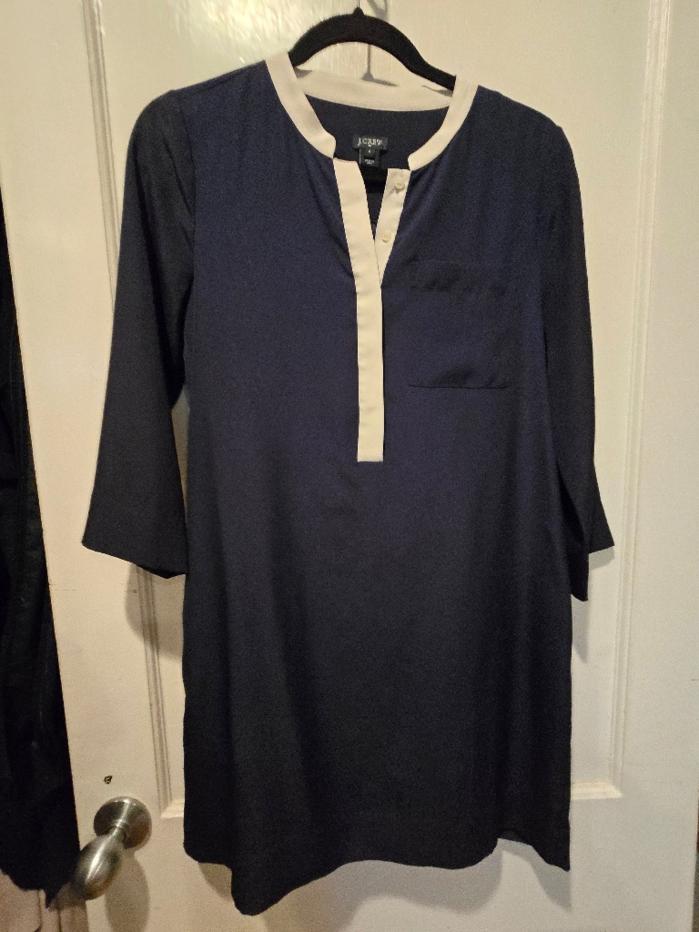 J. Crew Navy Blue 3/4" Sleeve Dress - Size 4